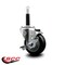 Service Caster 3.5'' Black Poly Swivel 3/4'' Expanding Stem Caster with Brake SCC-EX20S3514-PPUB-BLK-TLB-34 - alternate 4
